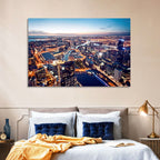 Melbourne Twilight Skyline Wall Art