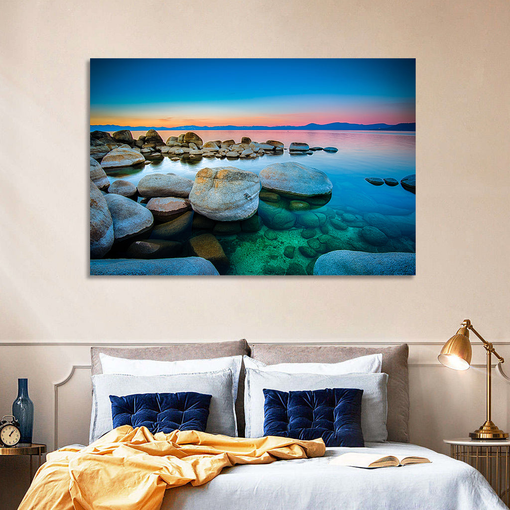 Lake Tahoe Sunset Boulders Wall Art