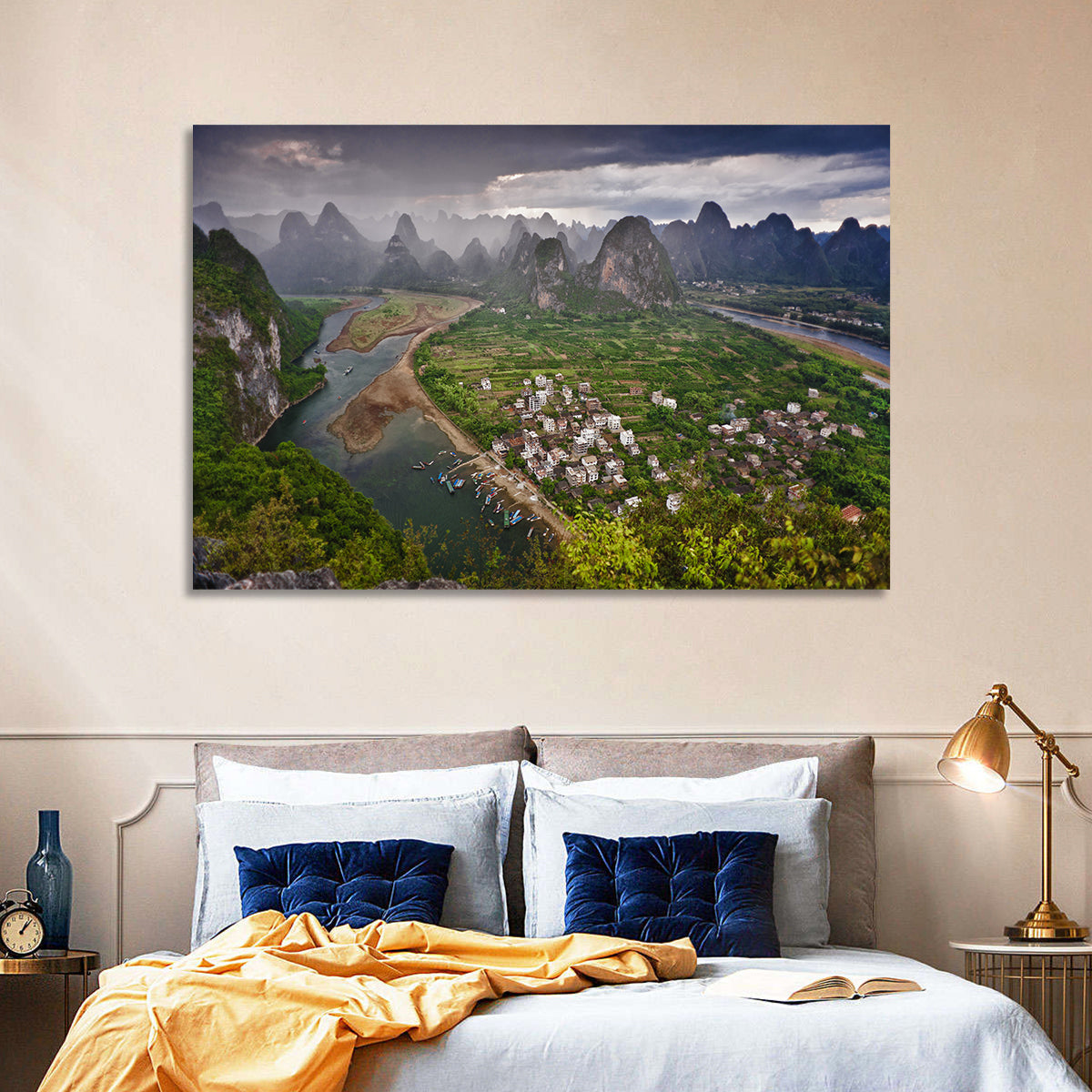 Laozhai Hill Karst Panorama Wall Art in a room, landscape
