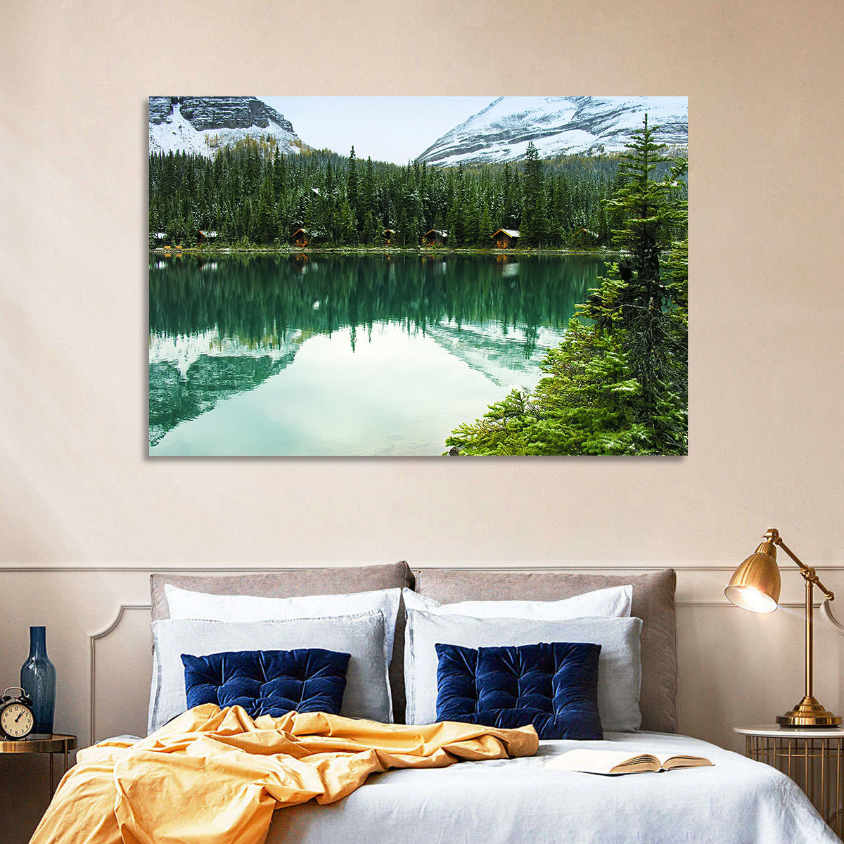 Lake O Hara Morning Wall Art in a room, landscape