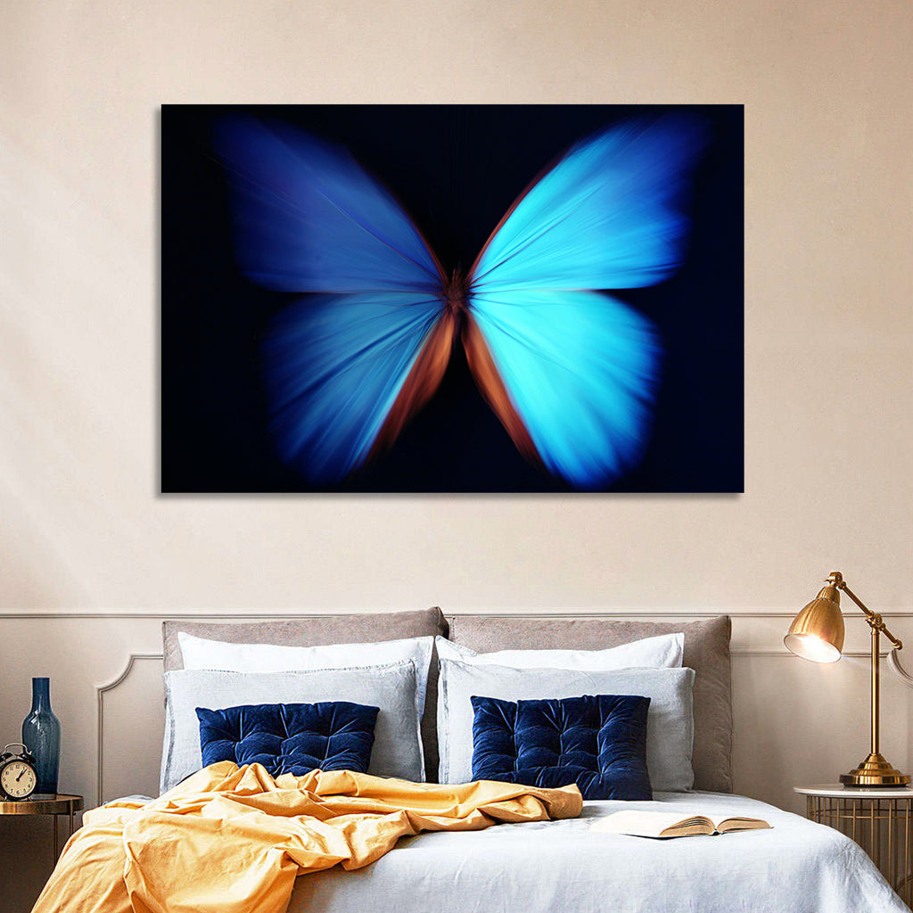 Blue Butterfly Macro Study Wall Art