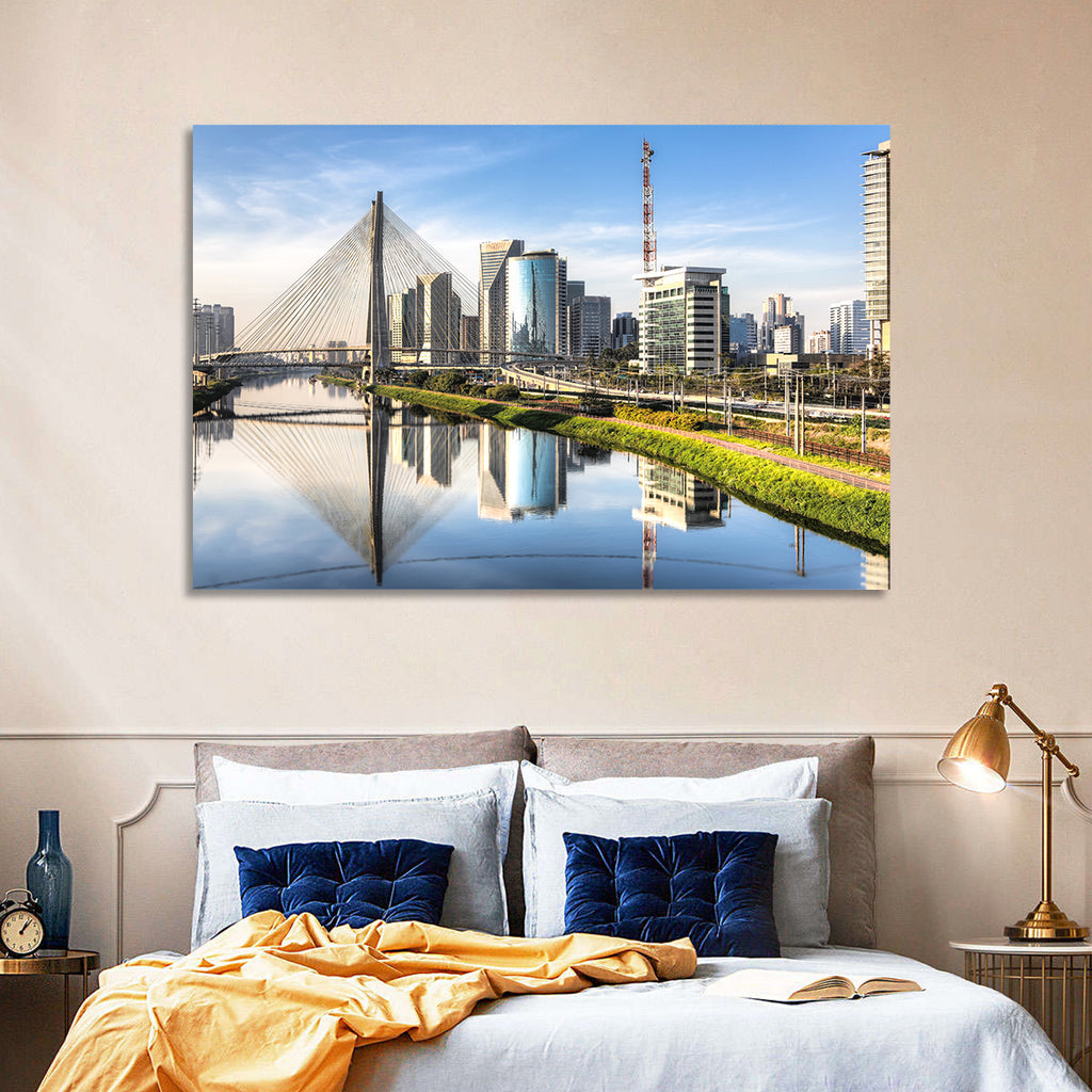 Estaiada Bridge Reflections Wall Art