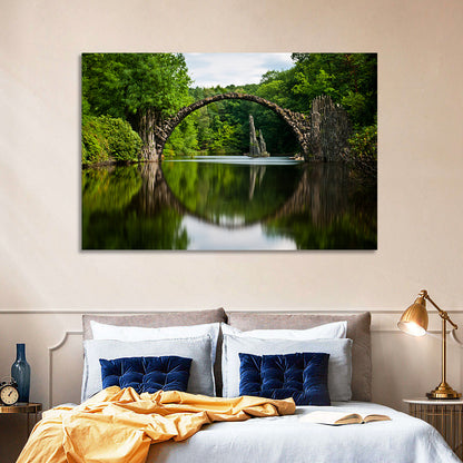 Lake Stone Bridge Wall Art