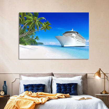 Luxurious Cruise Beach Docking Wall Art