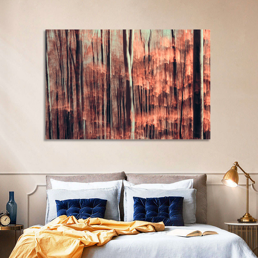 Autumn Forest Blur Wall Art