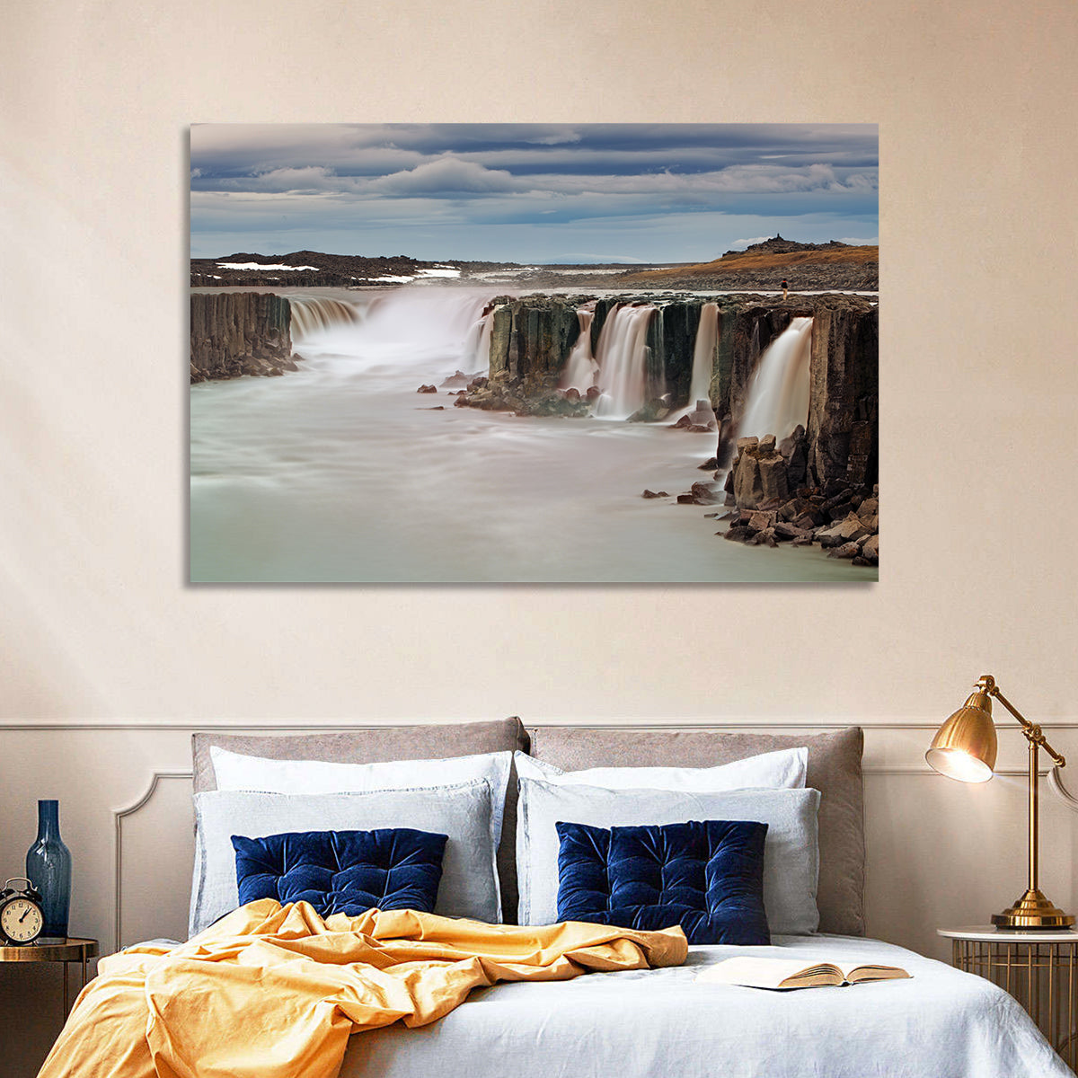 Selfoss Waterfall, Iceland Wall Art in a room, landscape