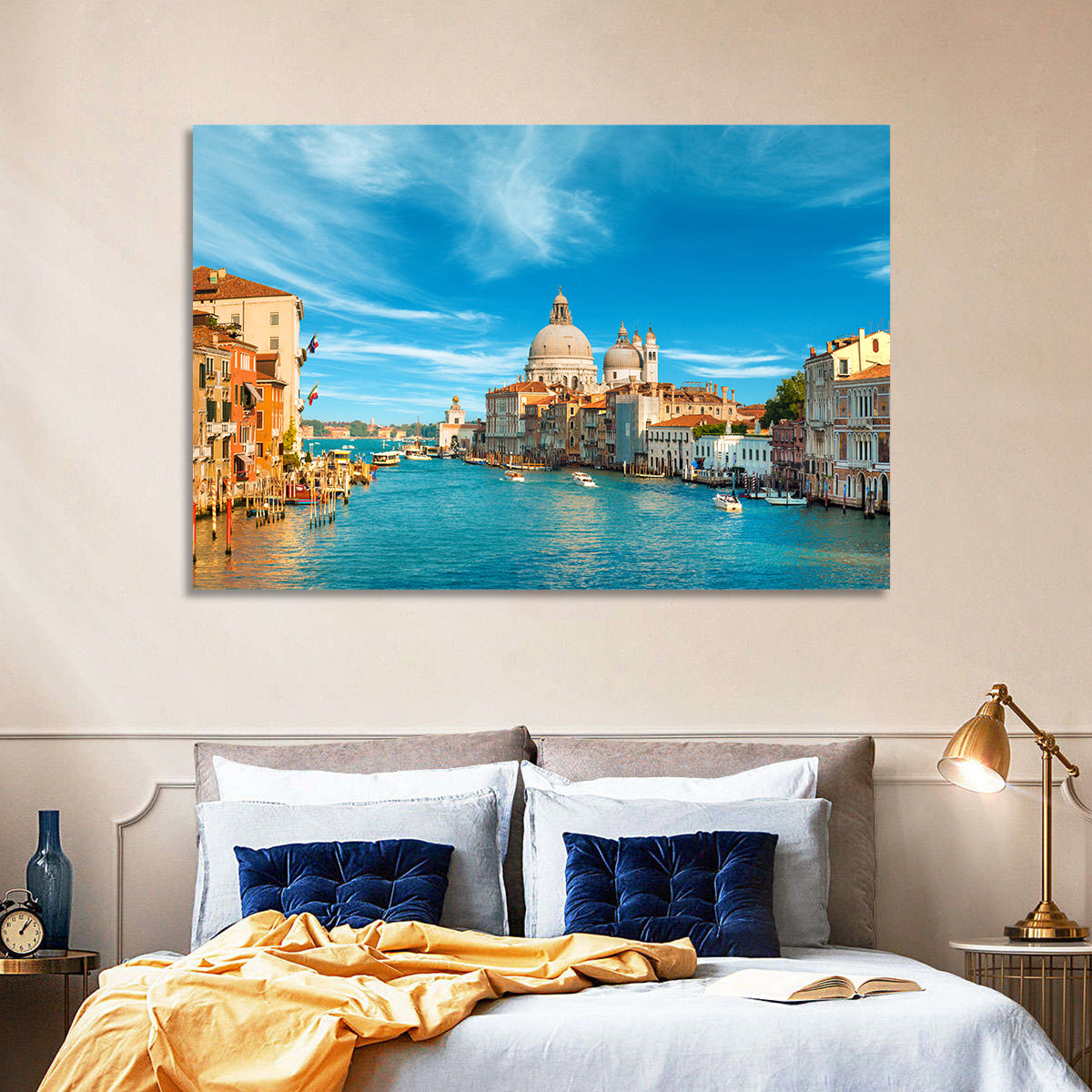 Venice Grand Canal and Santa Maria Della Salute Wall Art in a room, landscape