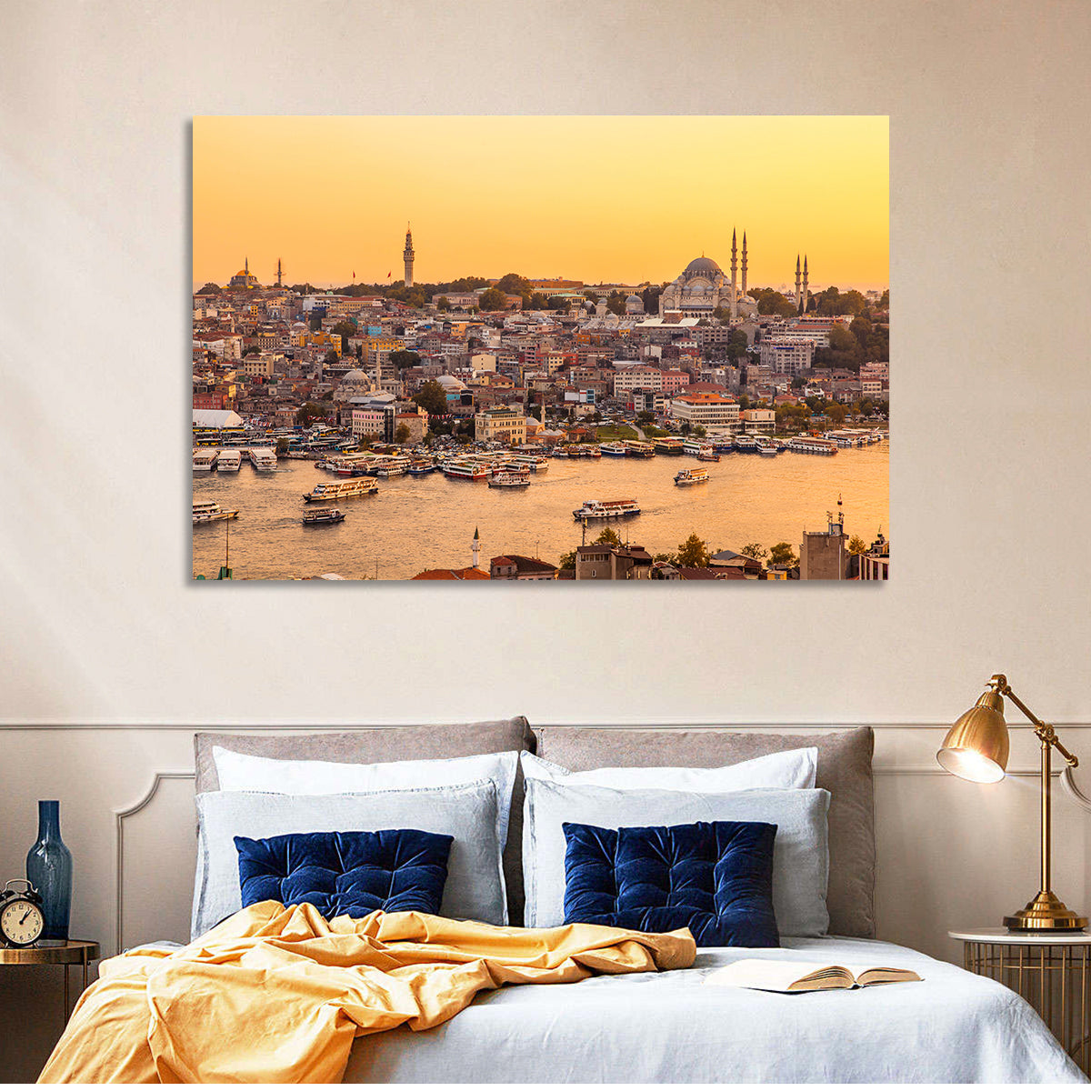 Golden Horn Bay, Istanbul Wall Art in a room, landscape