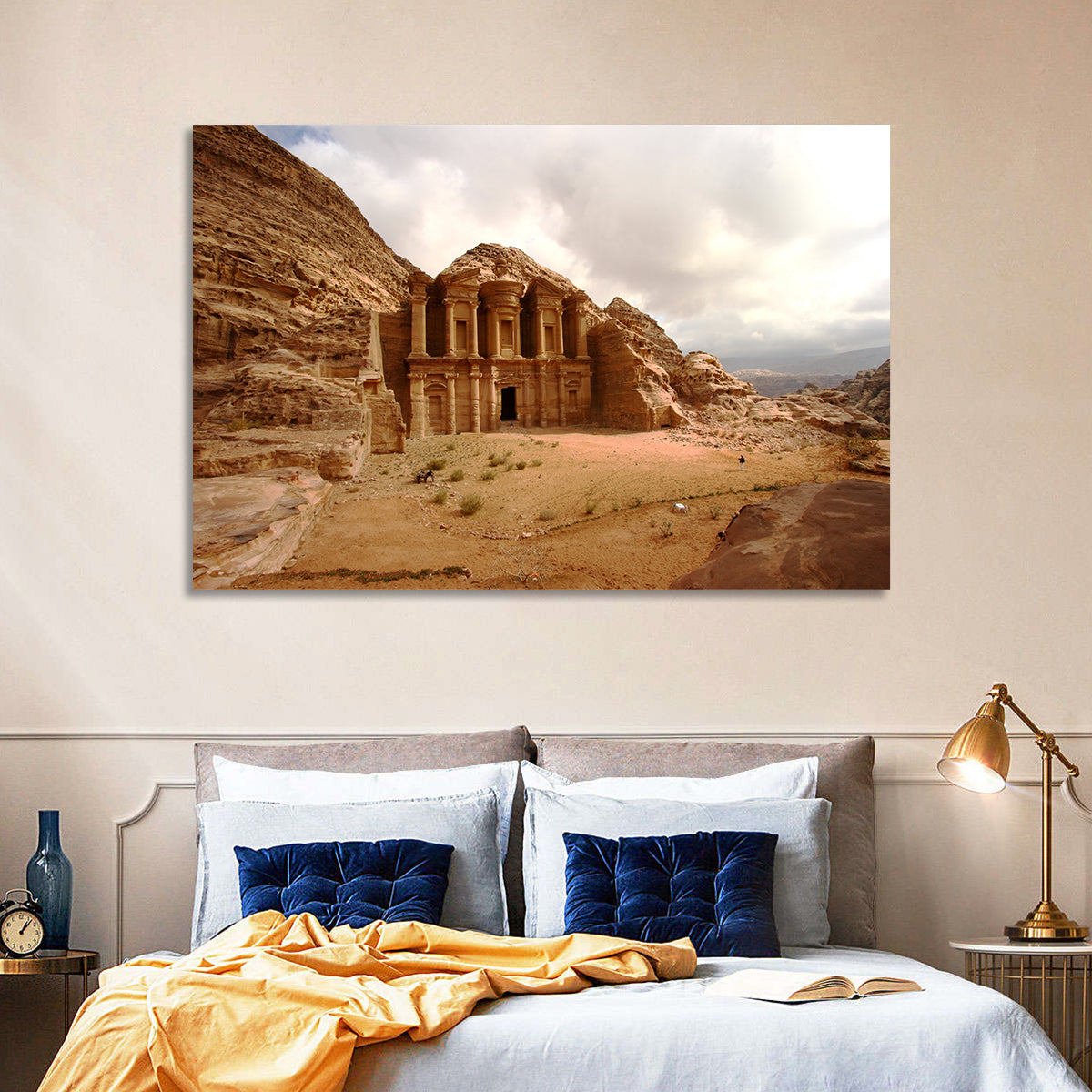 The Monastery of Petra, Jordan Wall Art in a room, landscape