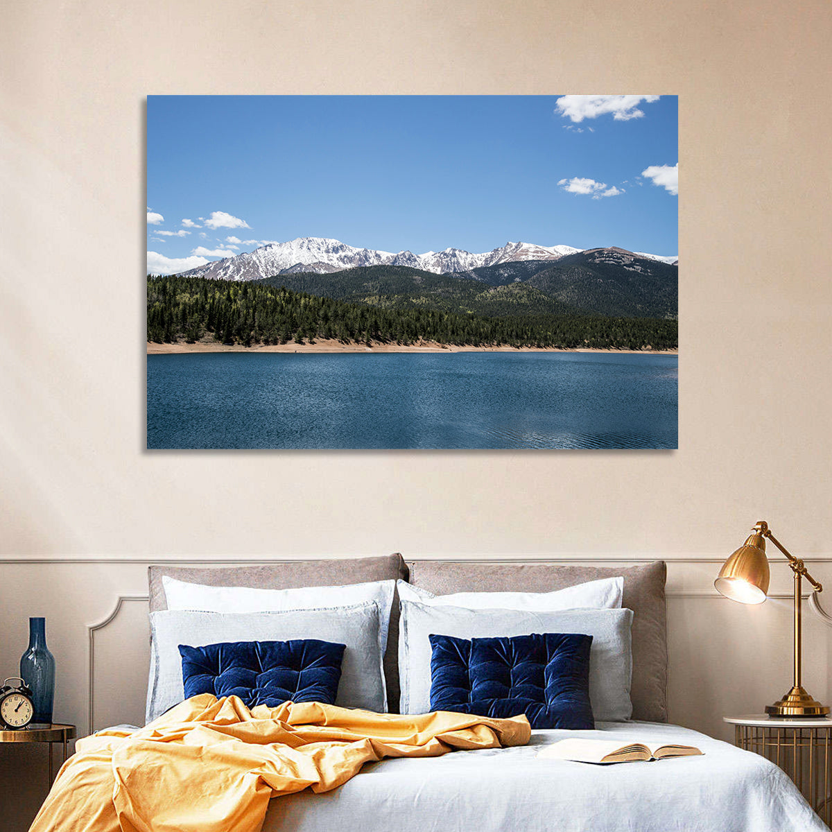 Pikes Peak from Crystal Lake Wall Art in a room, landscape