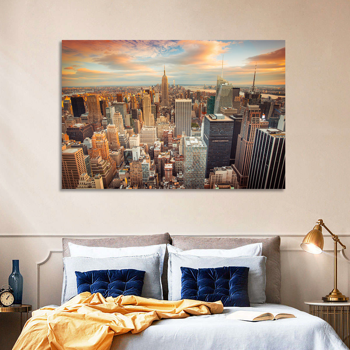 Midtown Manhattan Skyline at Sunset Wall Art