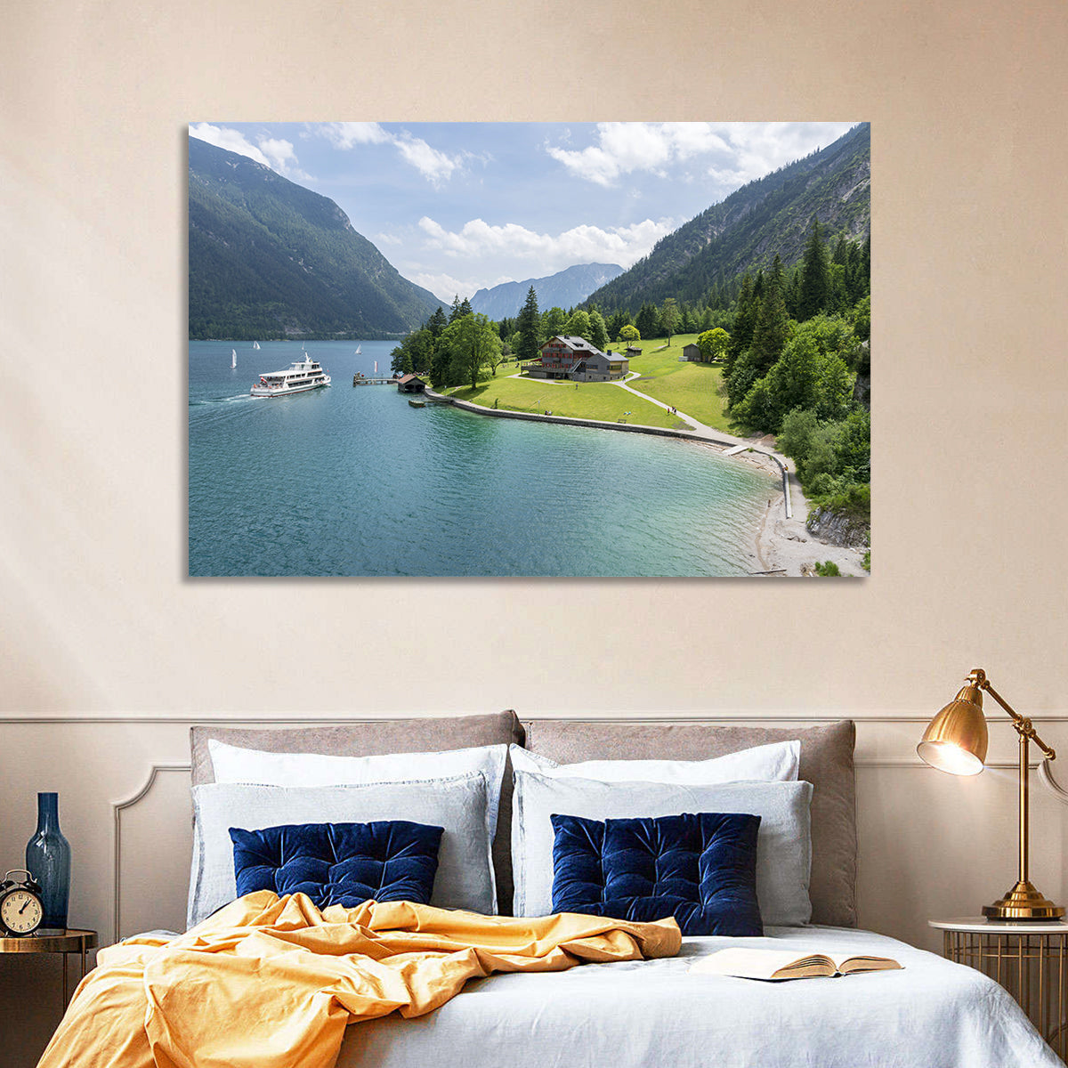 Achensee Summer View Wall Art in a room, landscape