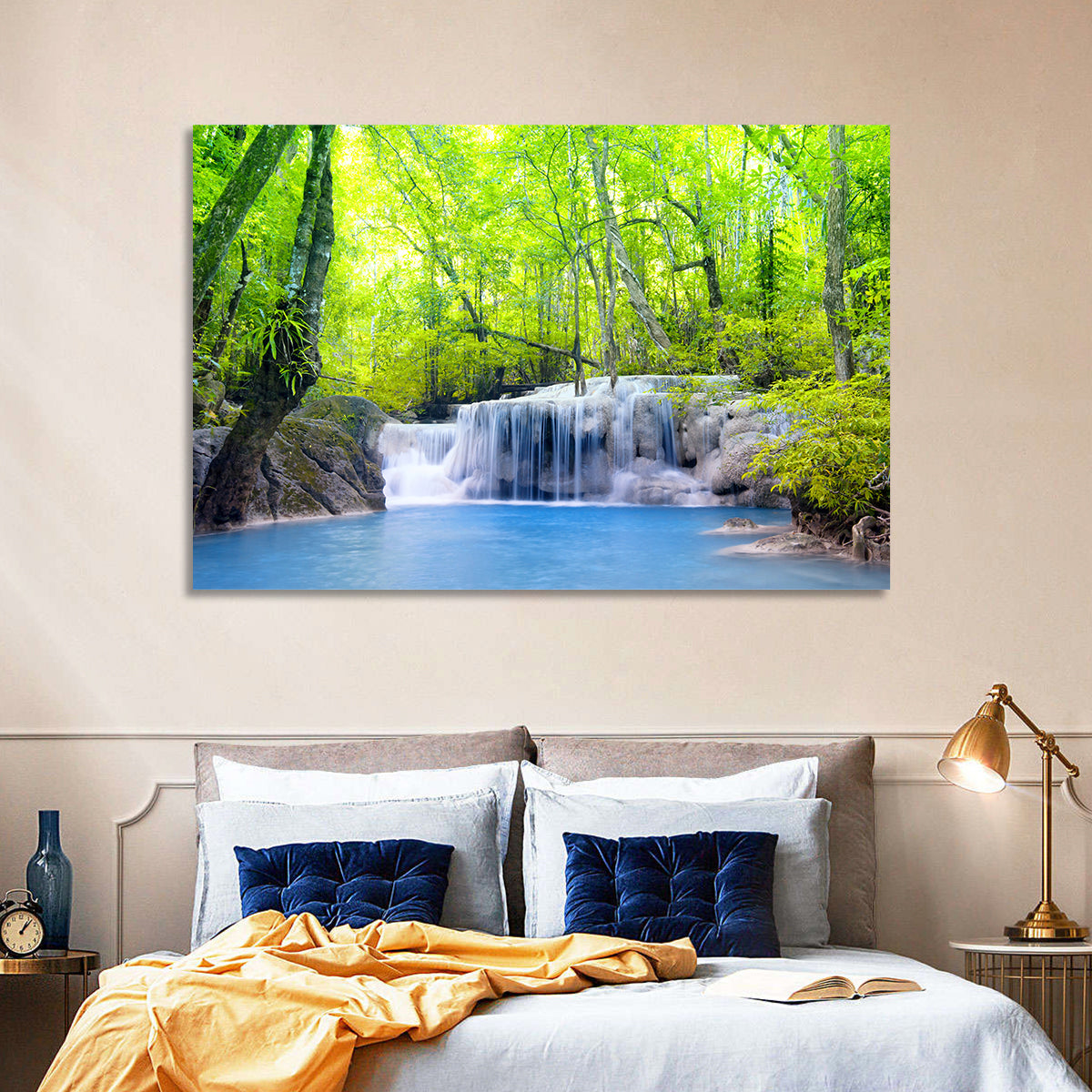 Erawan Falls, Kanchanaburi Wall Art in a room, landscape