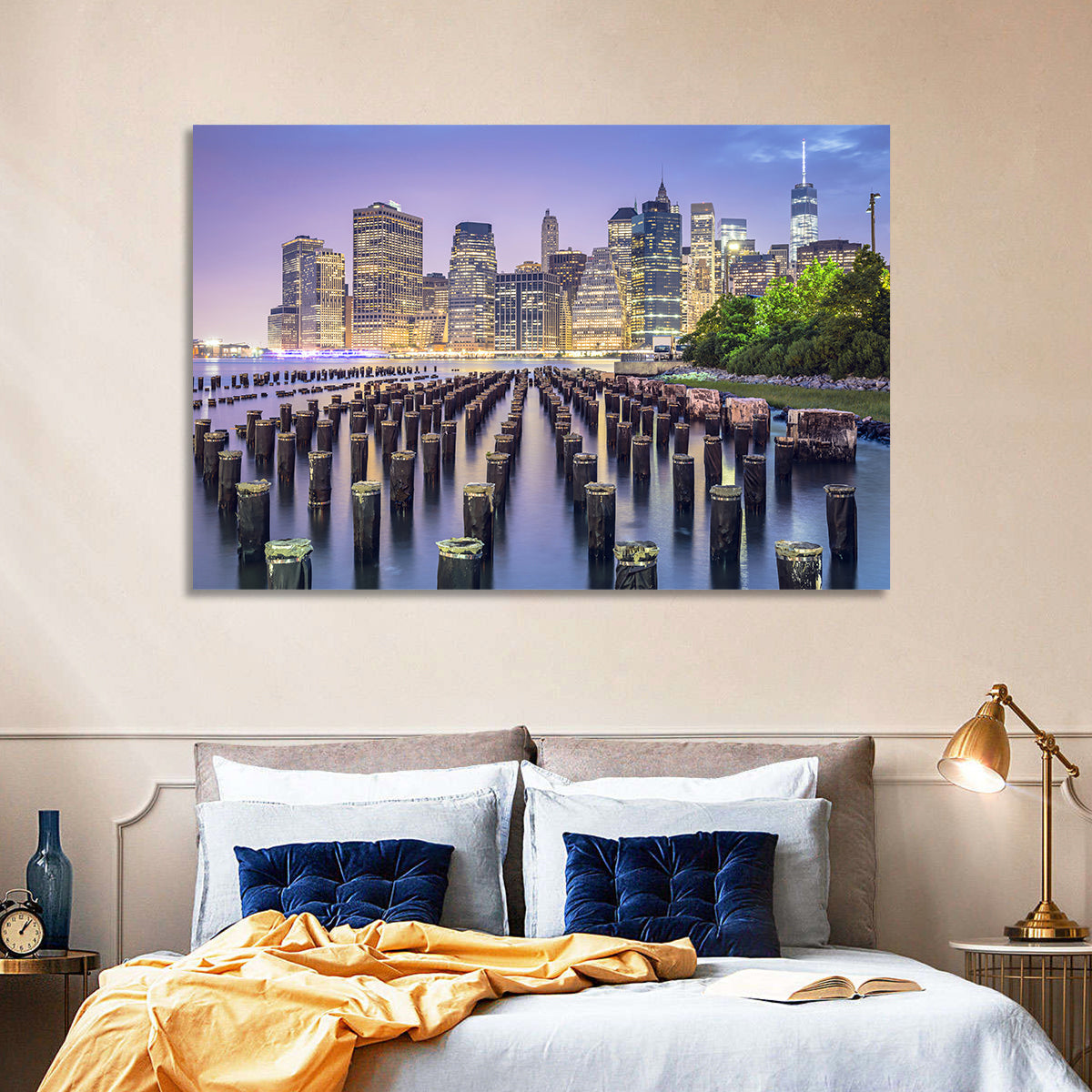 Manhattan Skyline at Twilight Wall Art