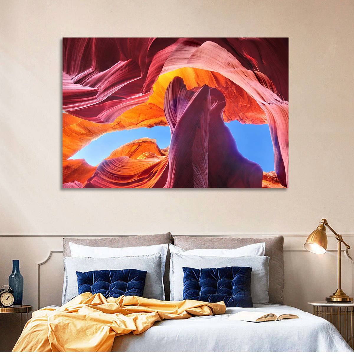 Antelope Canyon Wall Art in a room, landscape