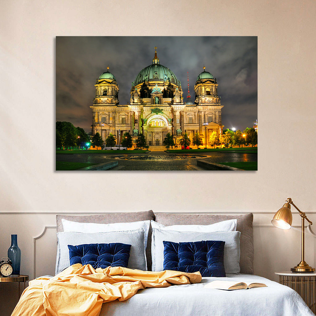 Berlin Cathedral Night View Wall Art