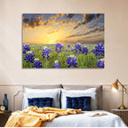 Bluebonnet Field at Sunset Wall Art
