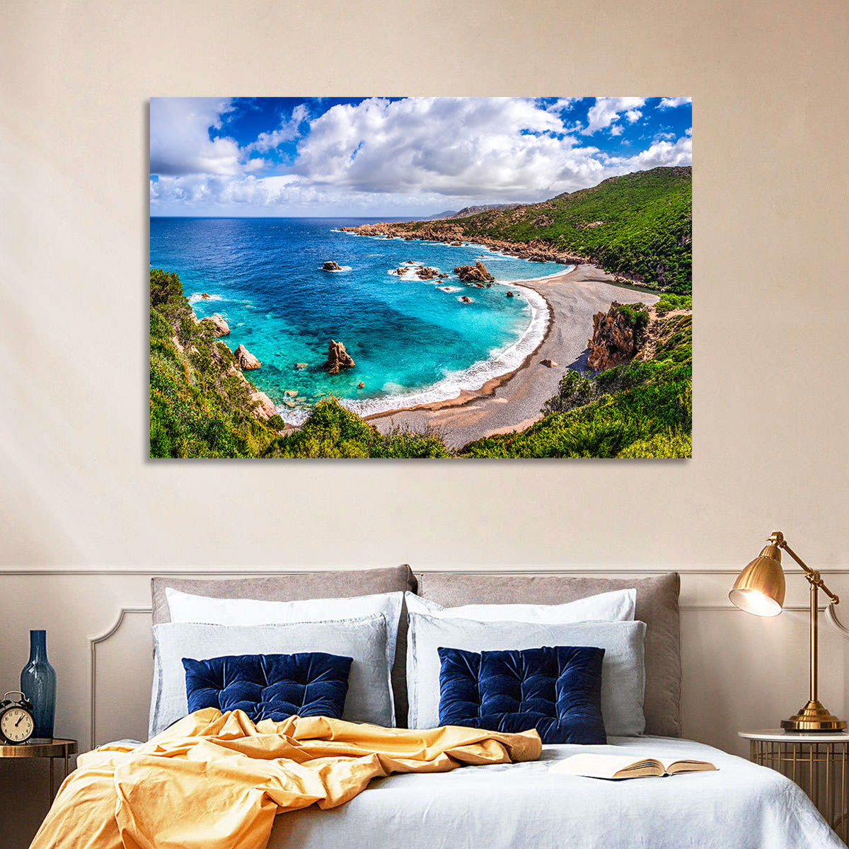 Cala Spinosa Cove, Sardinia Wall Art in a room, landscape