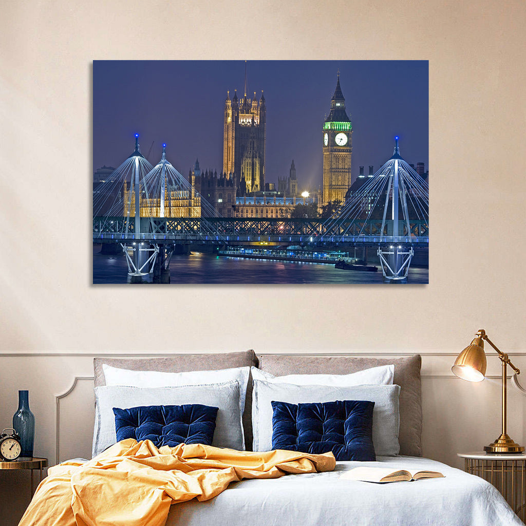 Big Ben Night Skyline Wall Art