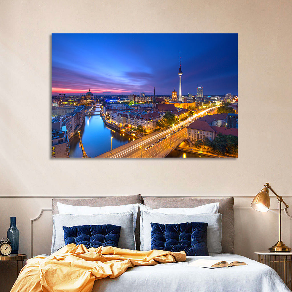 Berlin Skyline at Twilight Wall Art