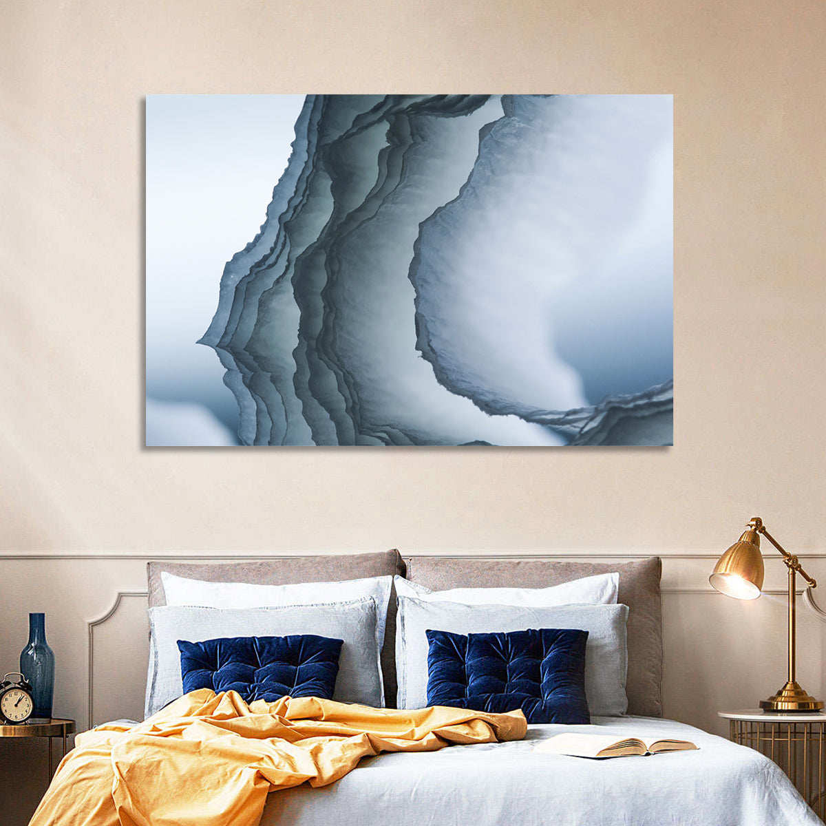 Translucent Cloud Layers Wall Art in a room, landscape