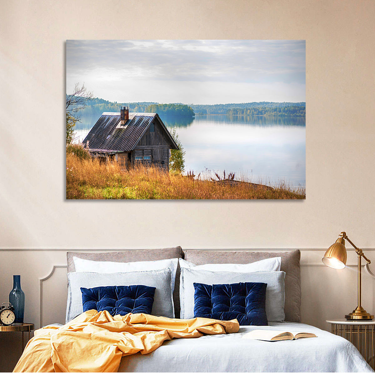 Salmon Lake & House Wall Art