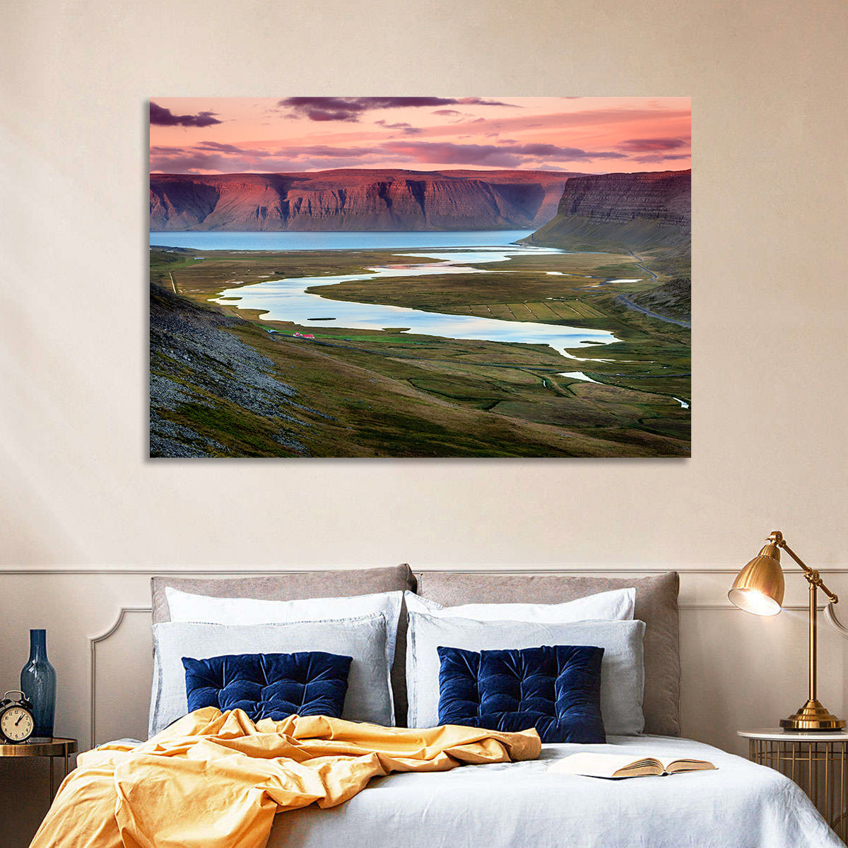 Westfjords Dusk, Iceland Wall Art in a room, landscape
