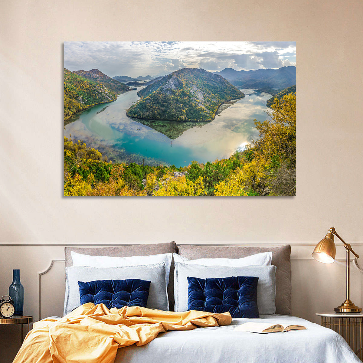 Rijeka Crnojevića Bend, Lake Skadar Wall Art in a room, landscape