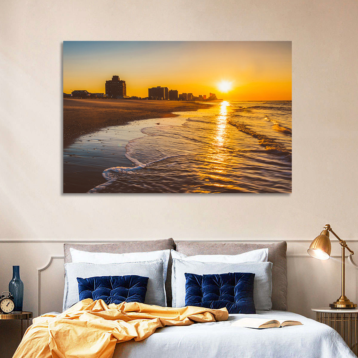 Ventnor Beach Sunrise Reflection Wall Art