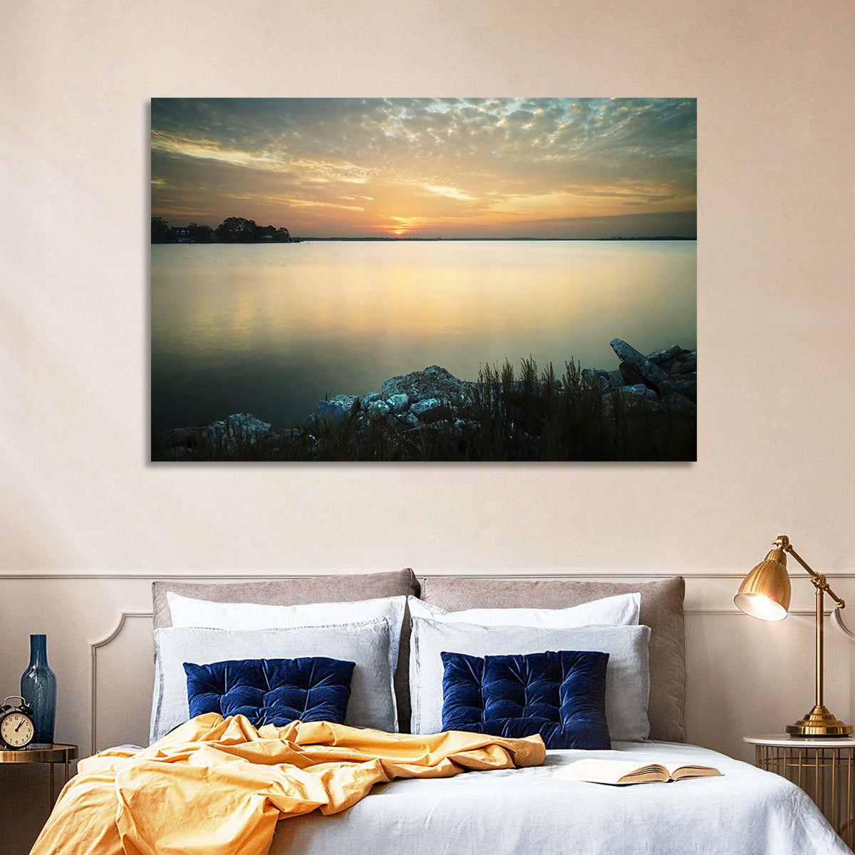 Lake Conroe Sunset Reflection Wall Art