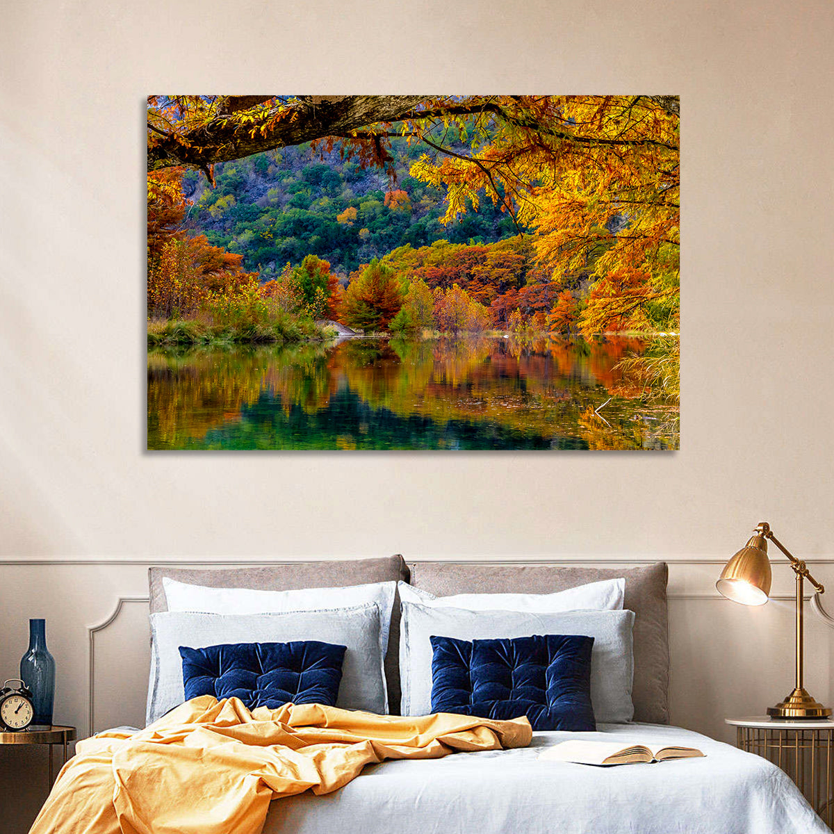 Frio River Autumn Reflection Wall Art