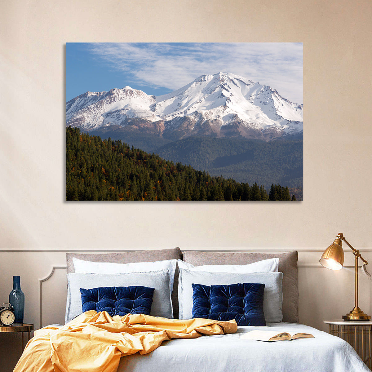 Mount Shasta Snow Peaks Wall Art