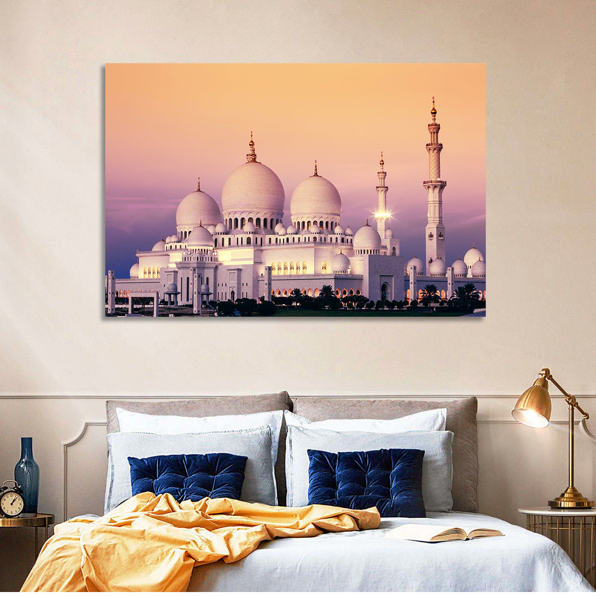 Sheikh Zayed Grand Mosque at Dusk Wall Art