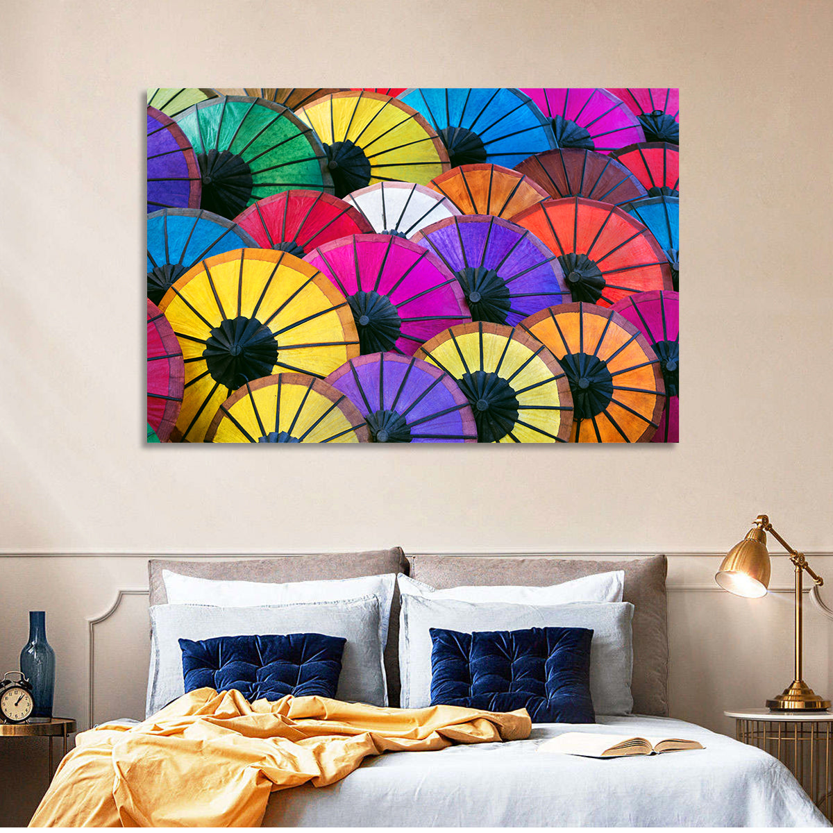 Vibrant Market Parasols Wall Art