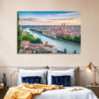 Verona Riverbend at Golden Hour Wall Art