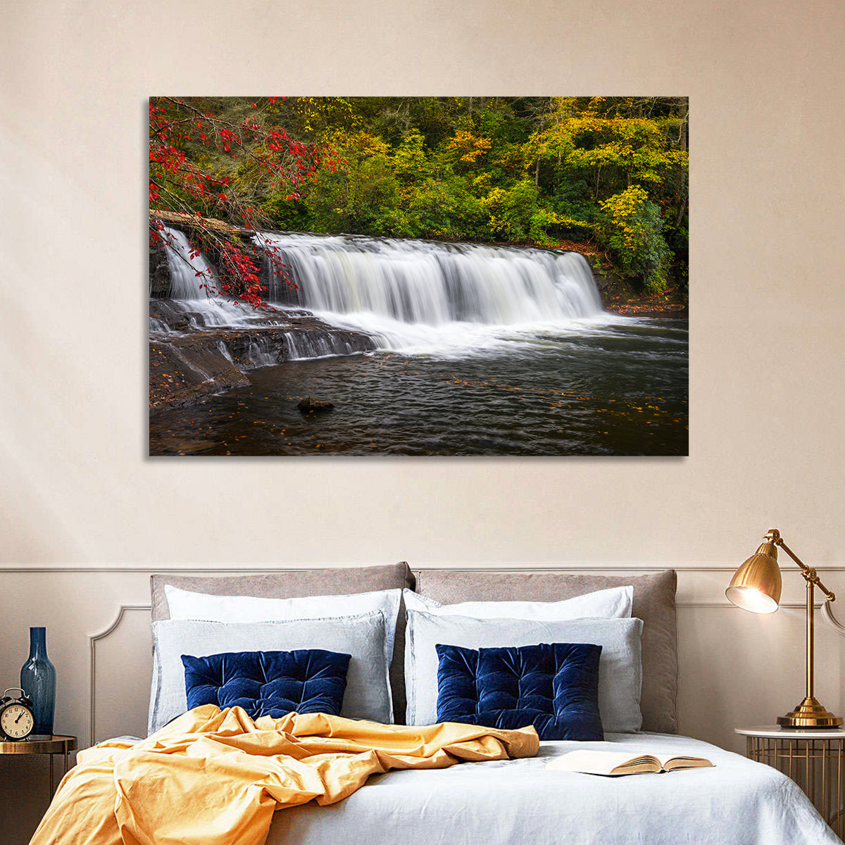 Blue Ridge Autumn Waterfall Wall Art