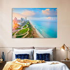 Netanya Coastline at Golden Hour Wall Art