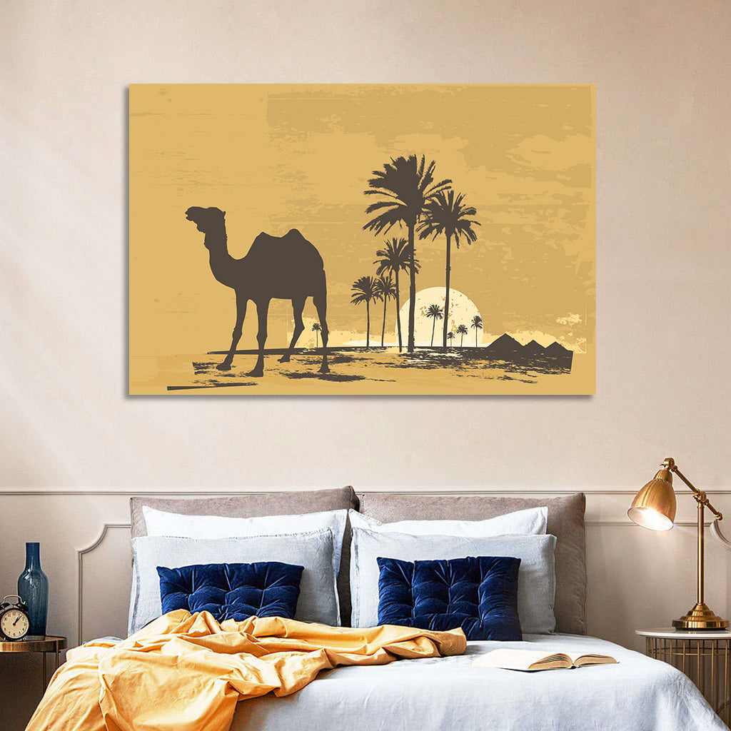 Giza Camel Silhouette Wall Art