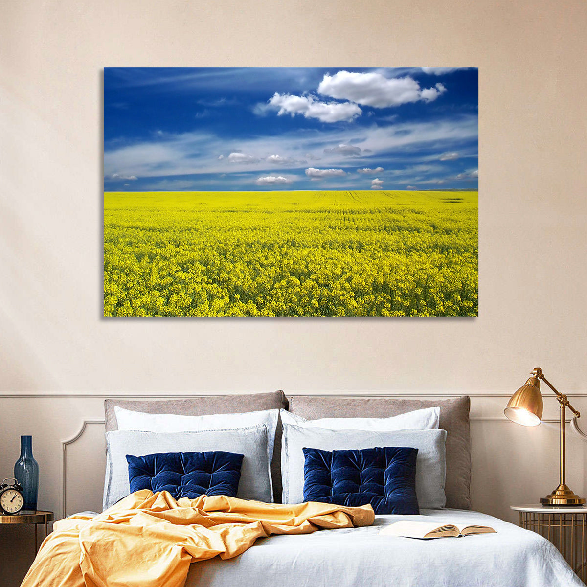 Sunlit Canola Field Wall Art