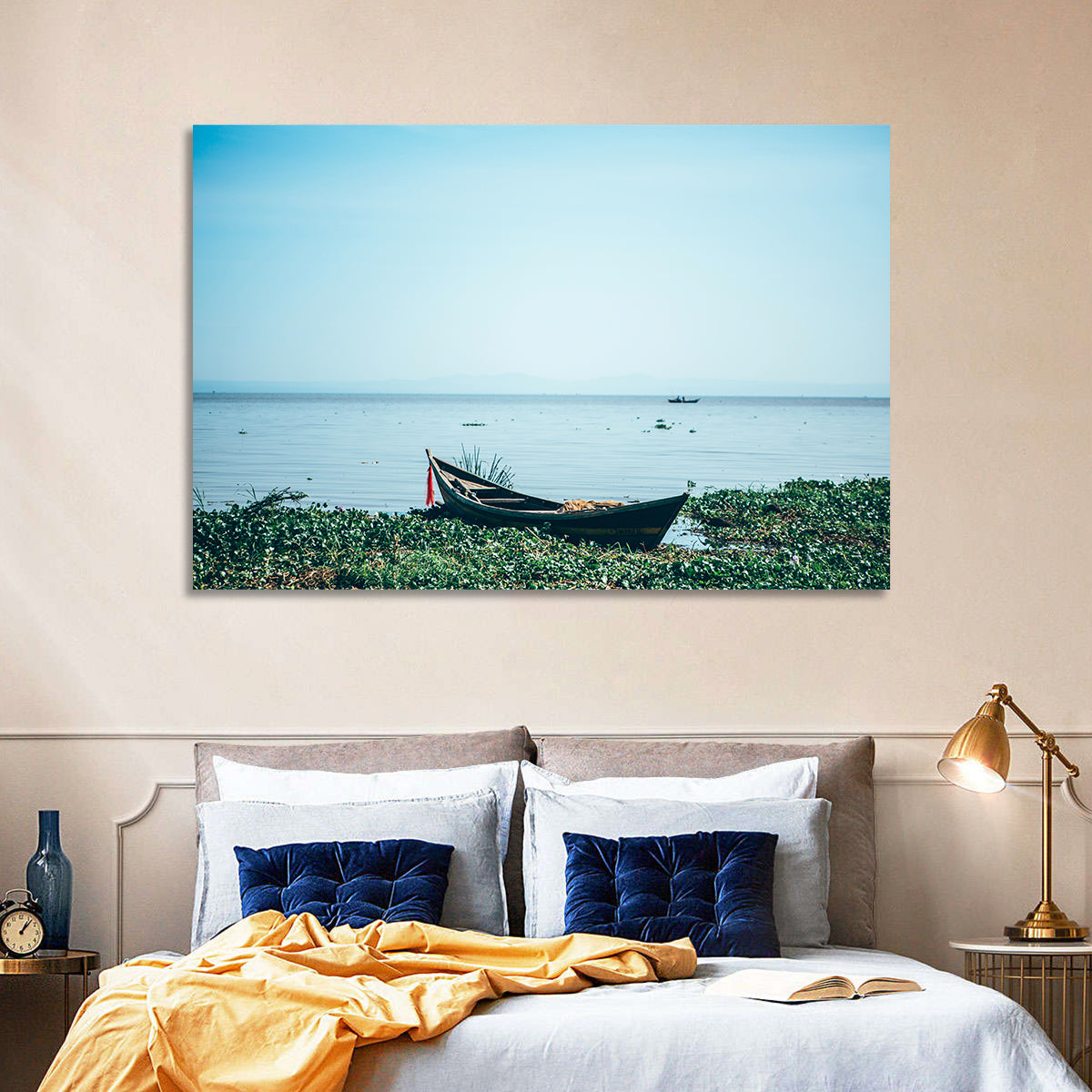 Red Ribbon Boat on Lake Victoria Wall Art