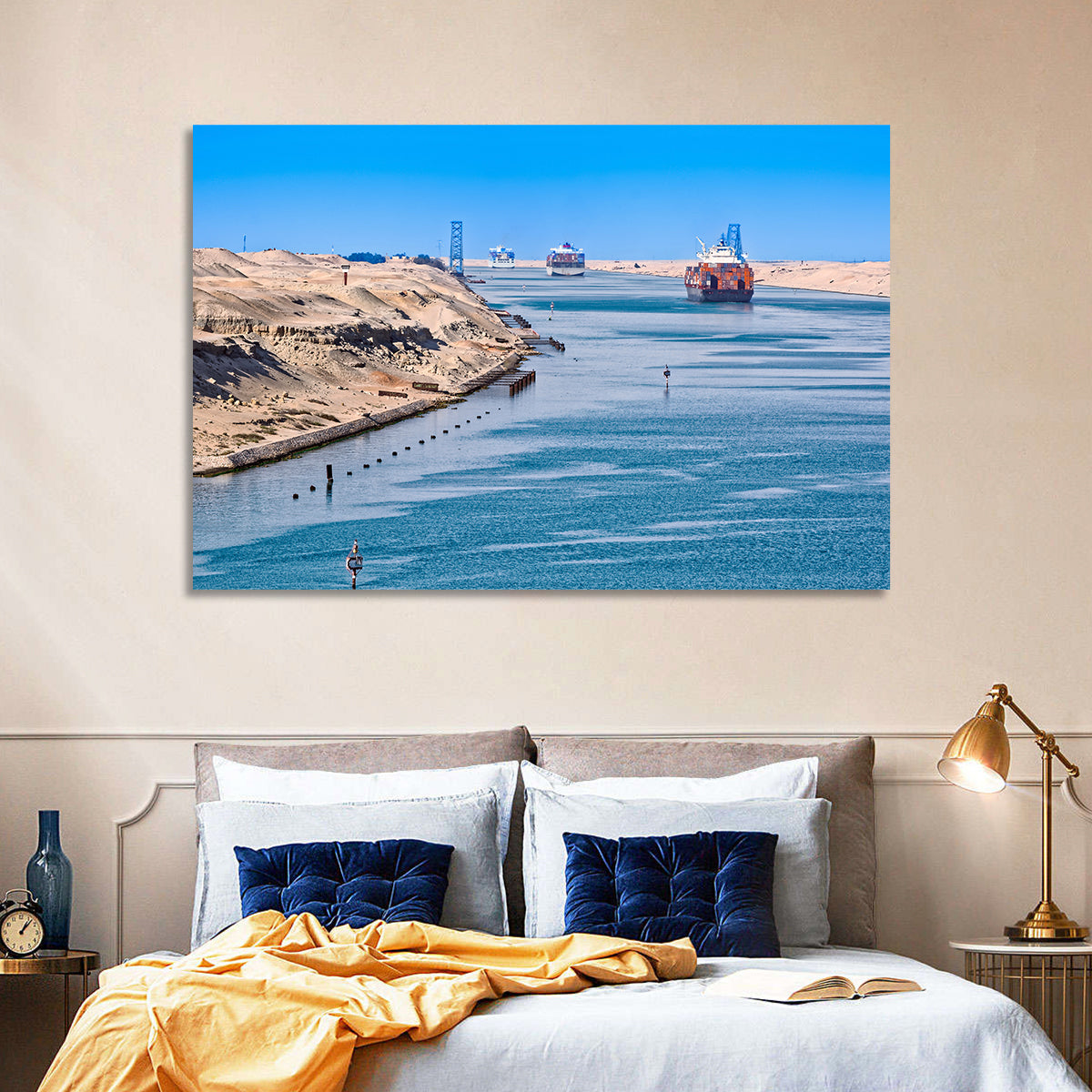 Suez Canal Container Ships Wall Art