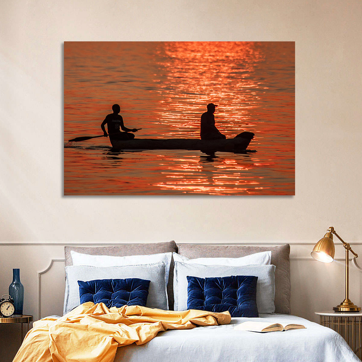 Sailing Boat at Sunset Wall Art