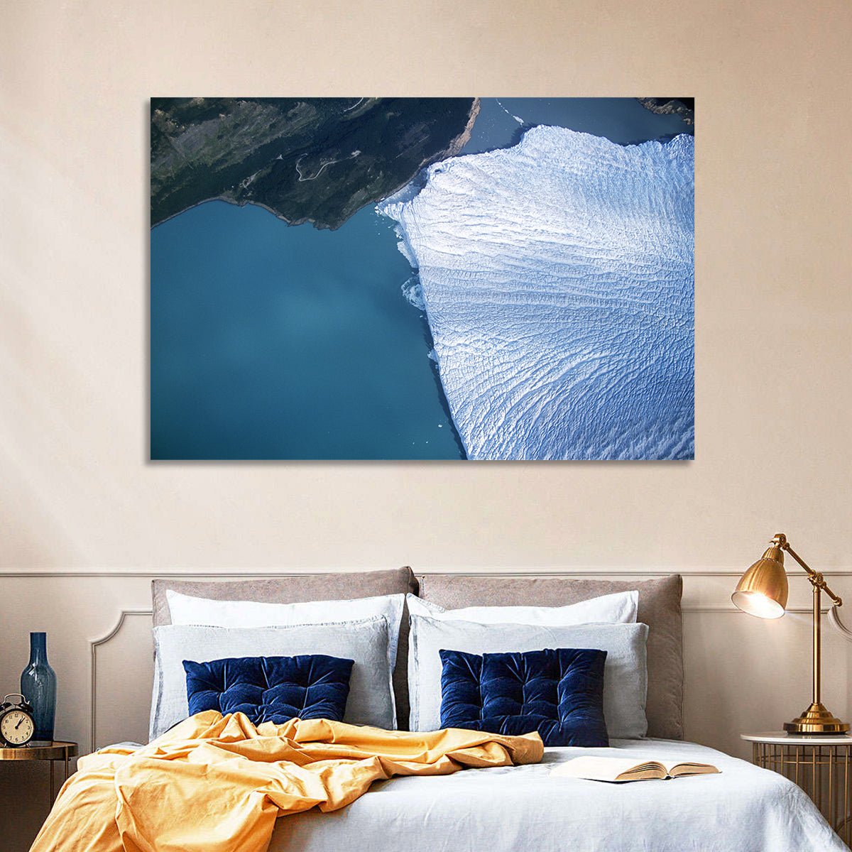 Perito Moreno Glacier Wall Art in a room, landscape