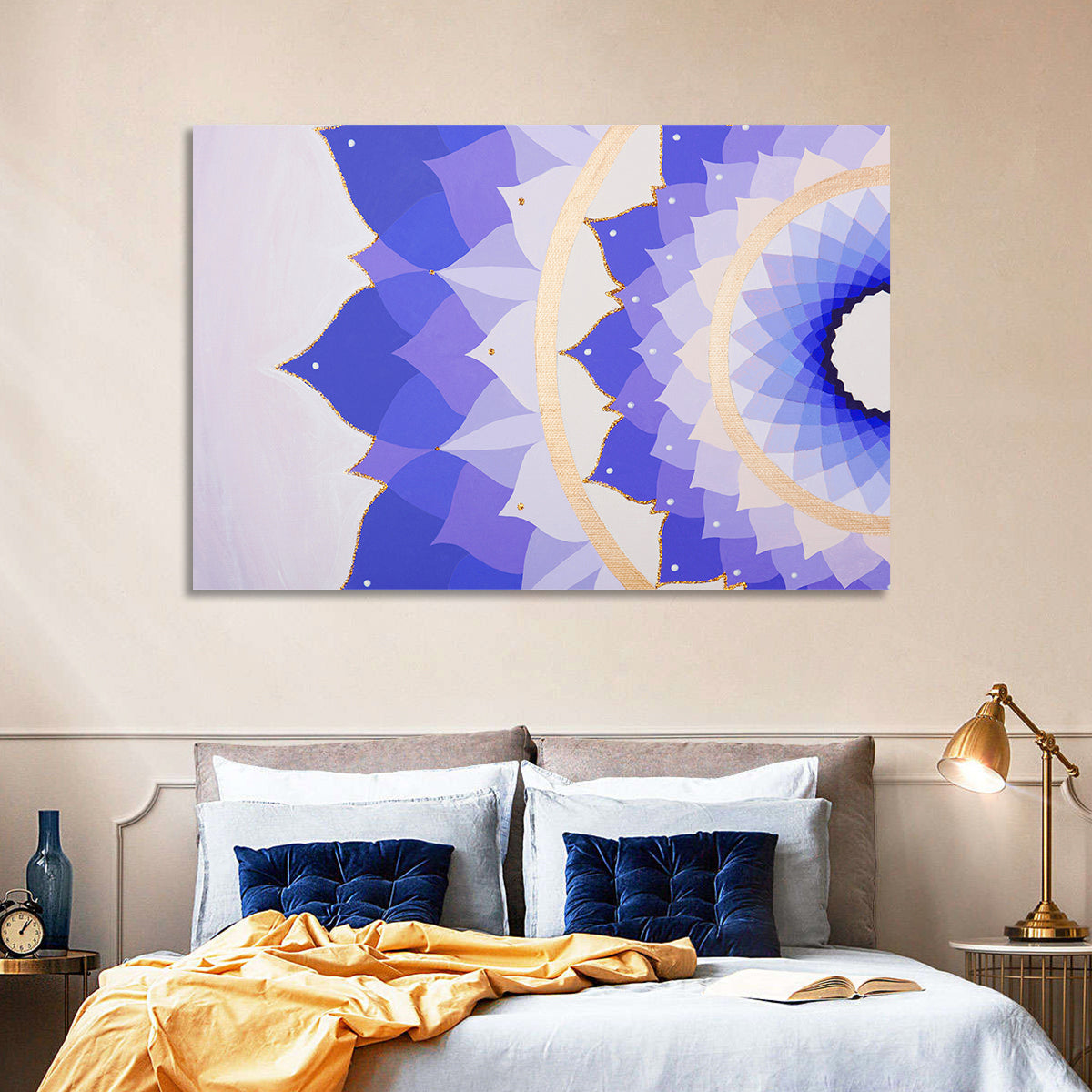 Sahasrara Chakra Lotus Mandala Wall Art