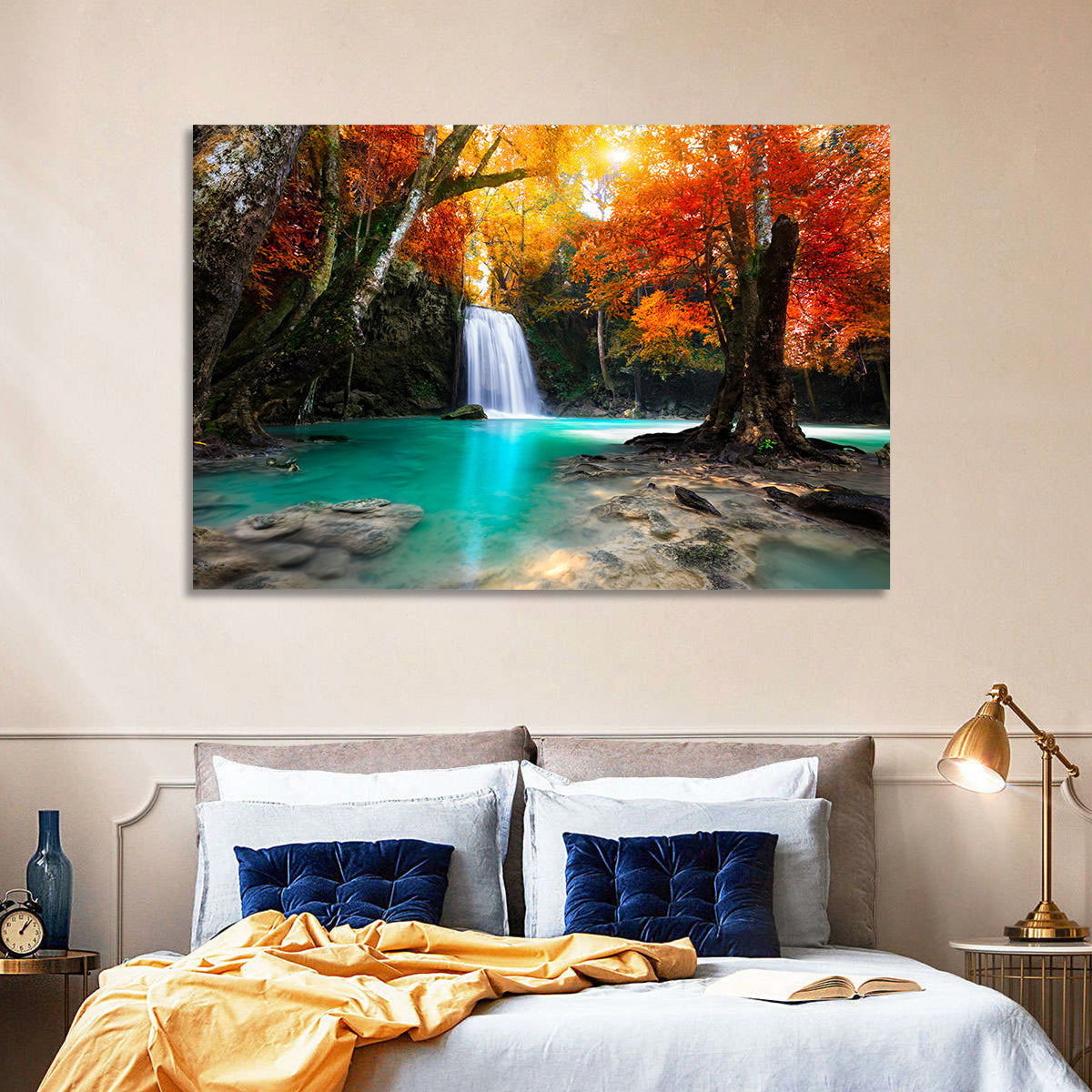 Erawan Waterfall, Kanchanaburi Wall Art in a room, landscape