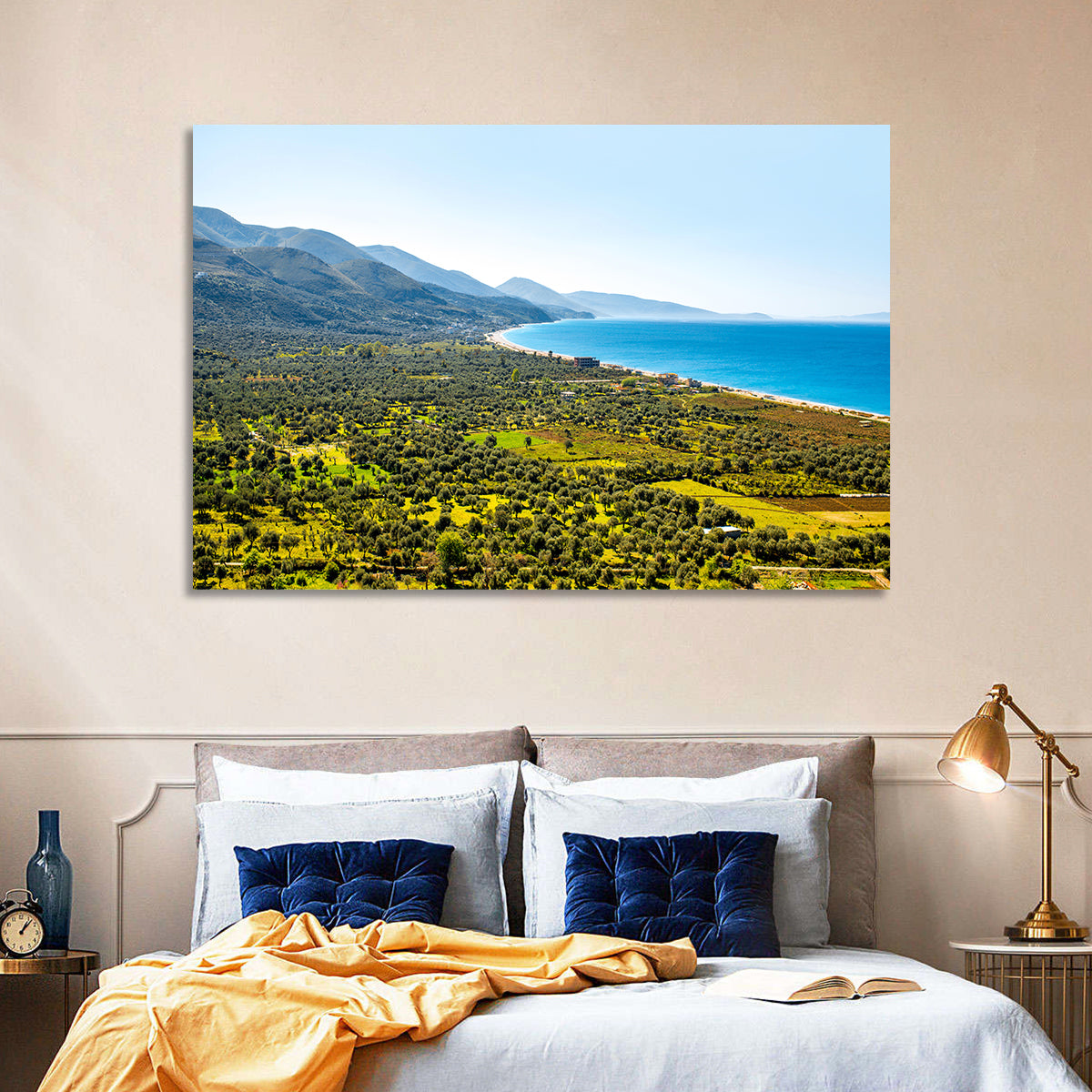Borsh Coastline, Albania Wall Art in a room, landscape