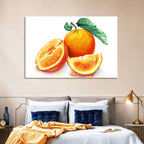 Watercolor Orange Still Life Wall Art