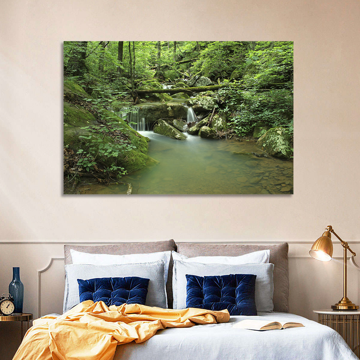 Arkansas Forest Stream Wall Art in a room, landscape