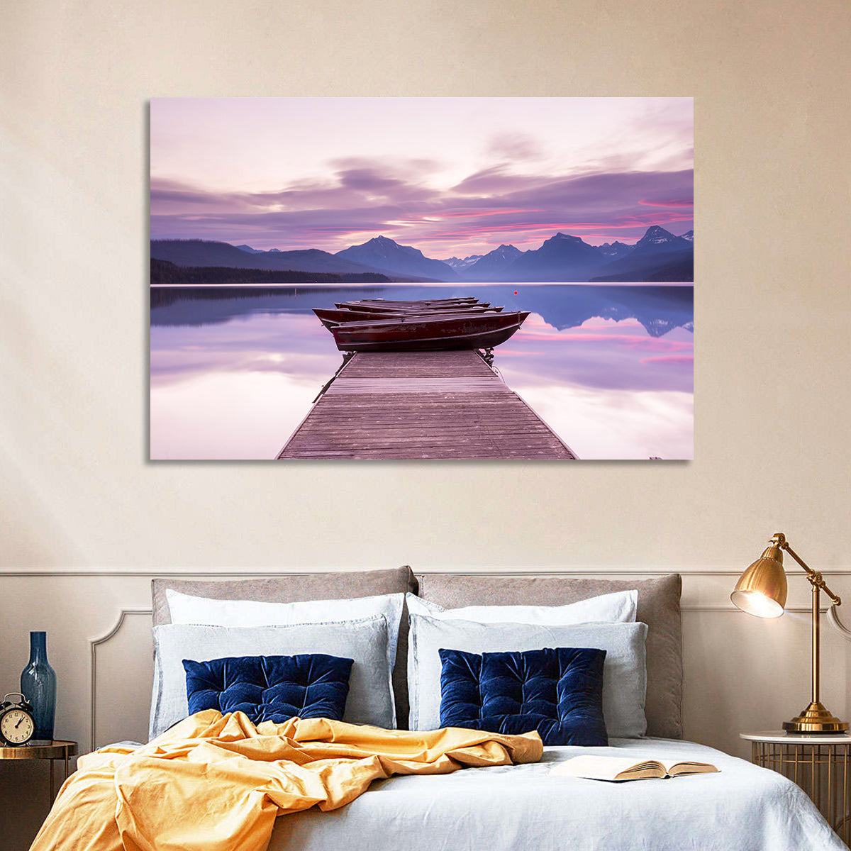 Lake Mcdonald Sunset Dock Wall Art