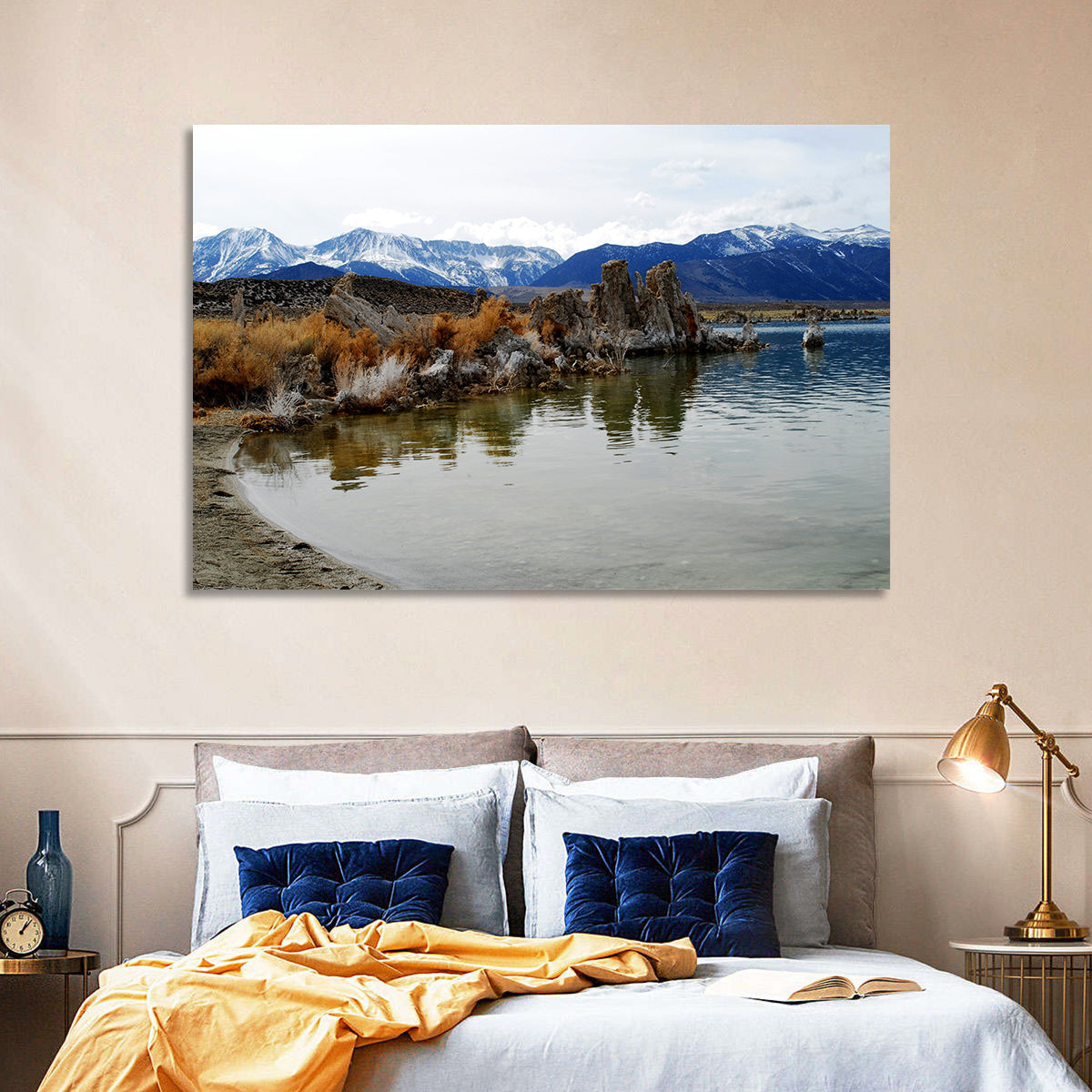 Mono Lake Tufa Towers with Mount Whitney Wall Art in a room, landscape